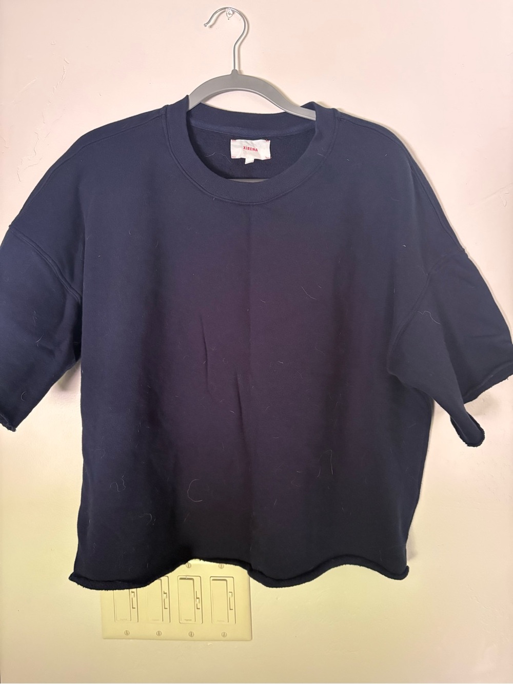 XiRENA Romeo Navy Short-Sleeve Crew Sweatshirt brand new